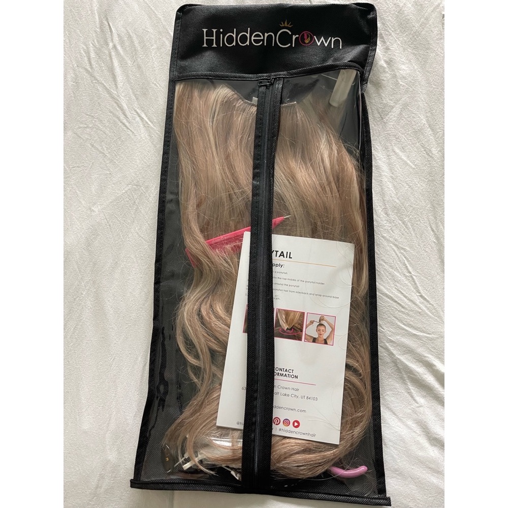 Hidden Crown Hair Extensions “dark Ashe blonde” / 20”